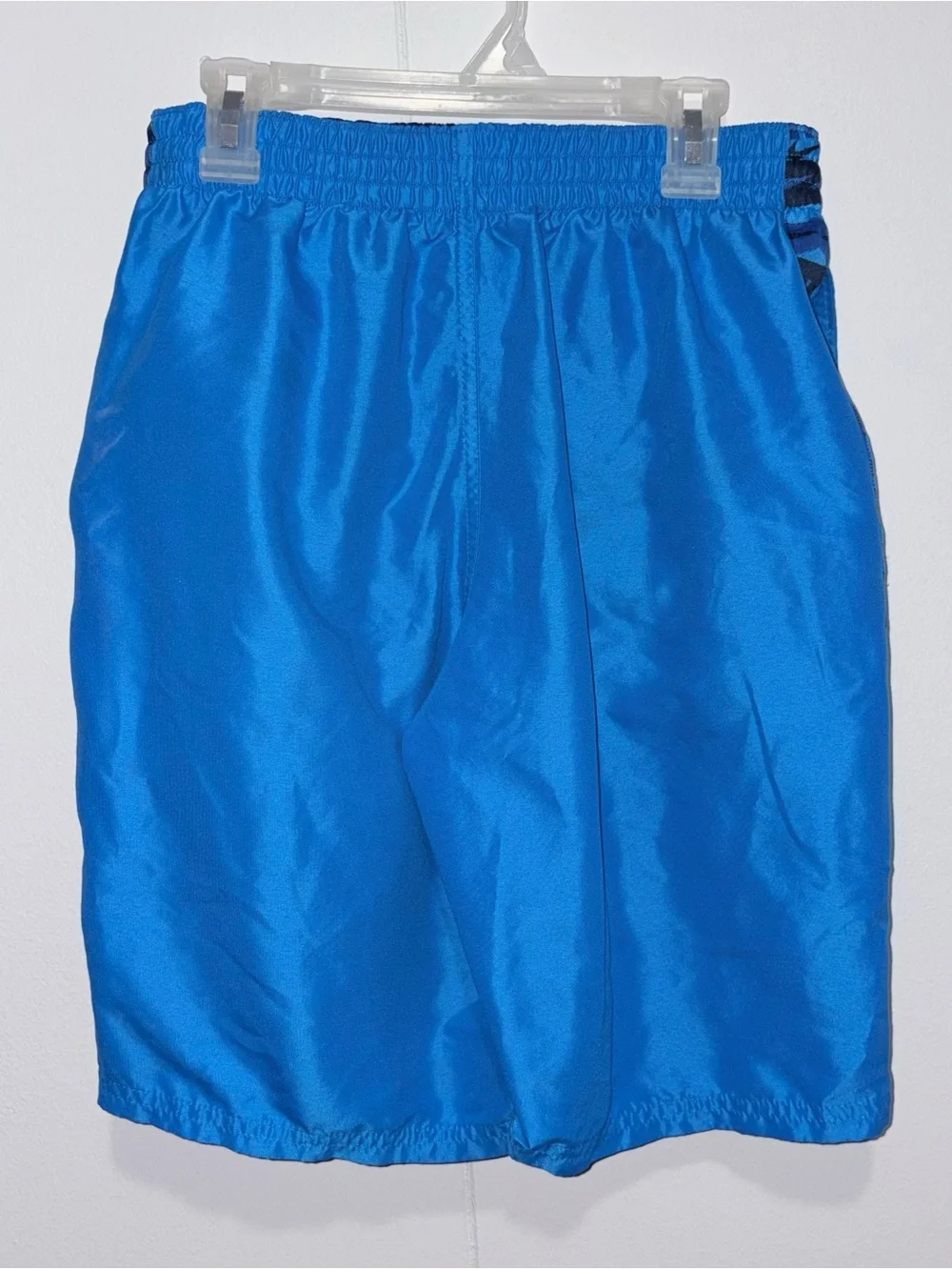 Nike Logo Tape Swim Trunks Mens Tagged Small Blue Drawstring Mesh Lined